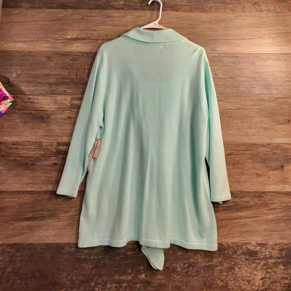 Sag Harbor Light Green Mint Pastel Cardigan Sweater - Picture 11 of 11